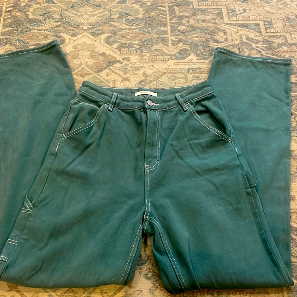 Sage green cargo jeans